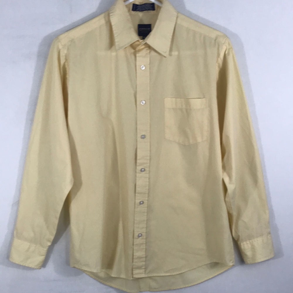 Arrow Yellow Button Front Long Sleeve Shirt 18
